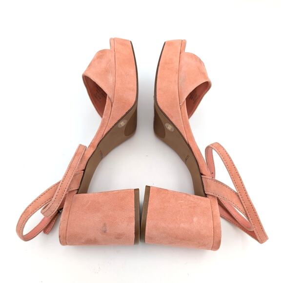 Vince Camuto Pendreya Platform Sandal Women's Salmon Suede Size US8M EU39 - Picture 7 of 12